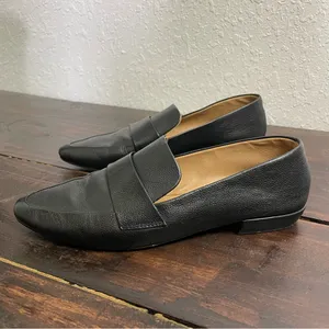 Steve Madden Hollie Pointed Toe Loafer Flats Size 7.5 Black Career Wear Office thumbnail 2