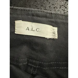 ALC Zipper Pants Flare Black High Rise Adjustable‎ Button Grunge Women's Size 2 thumbnail 5