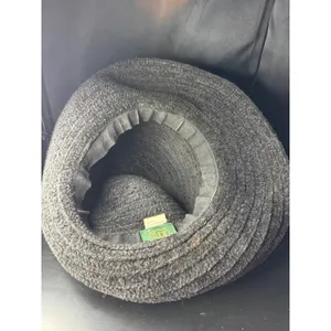Signature‎ Studio Black Textured Knit Wide Brim Sun Hat RN 31289 Vintage Style thumbnail 6
