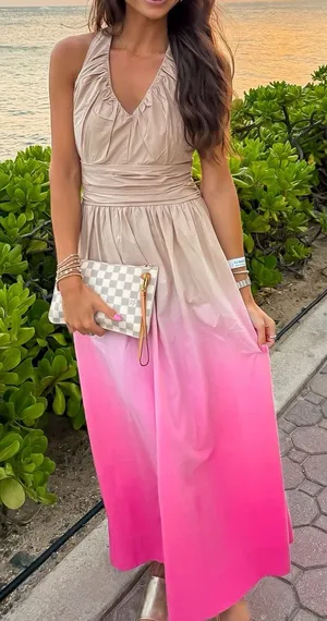 Boutique Ombré Maxi Dress thumbnail 1