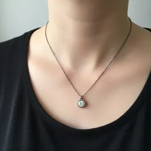 Crystal Solitaire Pendant Necklace Silver thumbnail 1