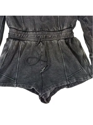 Free People Movement Grey Intercept Romper Lounge Comfort Size M (oversized) thumbnail 7