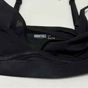 Aerie SMOOTHEZ Mesh Bralette True Black Unlined Wireless Size S New thumbnail 5