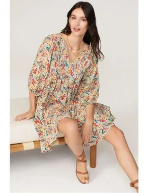 Marine Layer scarlett cotton multicolor dress thumbnail 1
