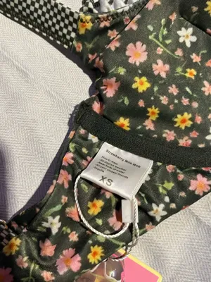 Strawberry milk on swim top and bottom thumbnail 3