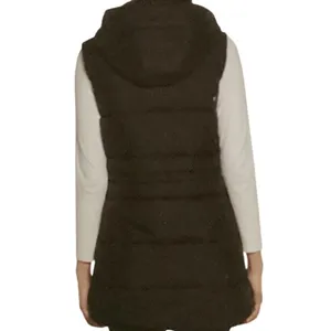 Weatherproof Womens Black Hooded Quilted Longline Vest L thumbnail 2