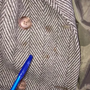 Vintage Herringbone Double Breasted‎ Full Length 100% Wool OverCoat Women 10 thumbnail 14