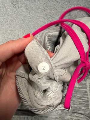 Lululemon Heathered Gray Tank yop with Hot Pink Straps 2 thumbnail 9