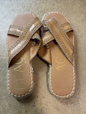 BEACH by Matisse Tan Braided Espadrille Slide Sandals thumbnail 2
