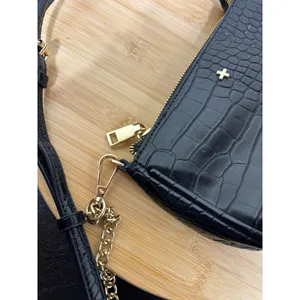 PETA +‎ JAIN Danny Cros Crossbody Bag Women Small Black Embossed Leather thumbnail 6