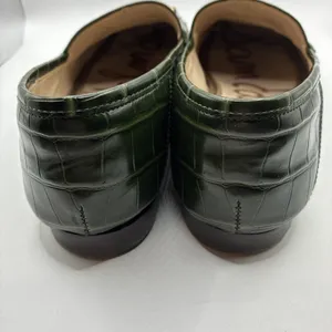 Sam Edelman Women’s Loraine Loafers Emerald Green Croc Embossed Slip On 7.5 thumbnail 3