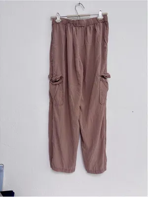 Women's Thread & Supply Brown Cargo Pants S Tencel thumbnail 2