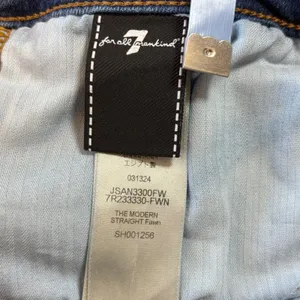 7 For All Mankind The Modern Straight‎ Jeans Women 31x25 Raw Hem Cropped (cut) thumbnail 11