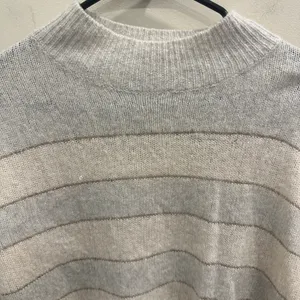 Rails Mist Ivory Glitter Stripe Ellise Sweater Cashmere‎ Silk Blend XS Luxe Cozy thumbnail 3