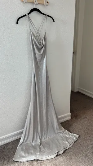 Windsor Kate Open Back Dress Silver thumbnail 1