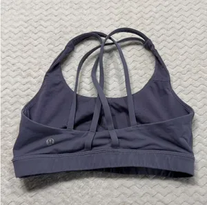 Lululemon Free To Be Wild Sports Bra Purple Strappy Back Size 6 LW2326S thumbnail 1