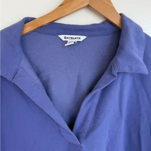 Athleta Retroterry Polo Sweatshirt Purple Lavendar Long Sleeve Collar Size M‎ thumbnail 5