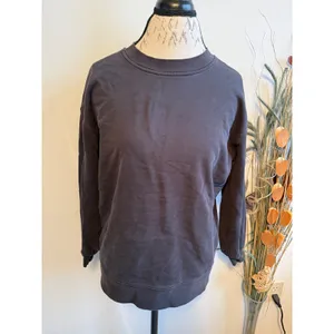 Lululemon Perfectly Oversized Crewneck Sweatshirt Black Charcoal Grey A1‎ thumbnail 2