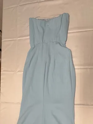 Lucy‎ in the Sky Light Blue Strapless Maxi Dress - Size S - NEW Without Tags. thumbnail 9