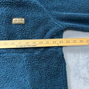 KAVU Fleece Pullover Quarter Zip Sherpa Jacket Outdoor Cozy Blue Large Travel‎ thumbnail 5