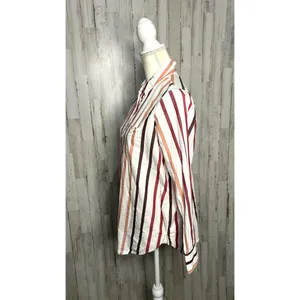 Madewell Women's XS‎ Striped Button-Up Shirt Long Sleeve Casual Relaxed Fit thumbnail 9