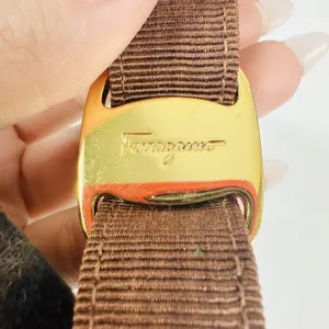 Salvatore Ferragamo Vara Bow Keychain Womens One Size Brown Gold Logo Italy thumbnail 4