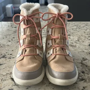 Sorel Tan and White Winter Boots thumbnail 2