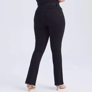Abercrombie & Fitch Curve Love Skinny High Rise Seam Raw Split Hem Black 31‎ 12R thumbnail 3