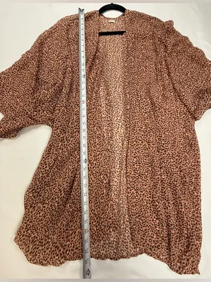 aerie Brown Leopard Print Swim Coverup thumbnail 5