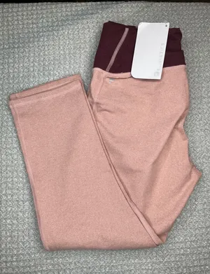 Fabletics Womens Active‎ High Waisted Crop Leggings Pink Burgundy L NWT thumbnail 1