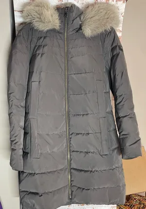 DKNY Charcoal Down Hooded Puffer Coat thumbnail 1