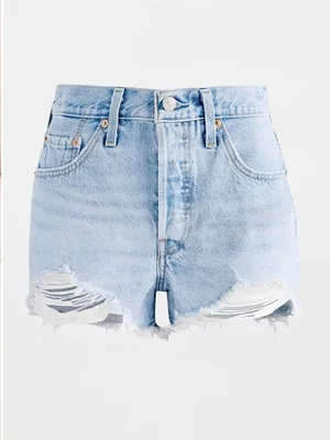 Levi’s 501 Original Denim Jean Shorts size 31 in Luxor Light Blue $75 thumbnail 4