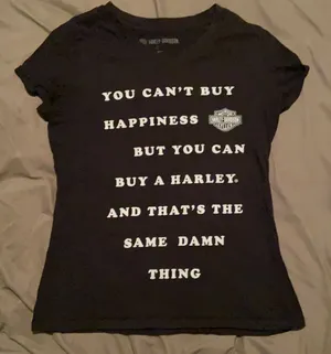 Harley Davidson V-Neck T-Shirt thumbnail 1