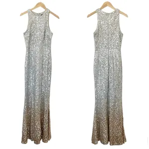 Lulus Infinite Dreams Ombre Sequin Trumpet Maxi Dress Gown Gold/Silver thumbnail 4