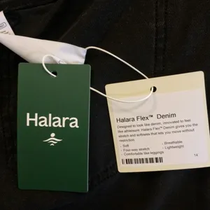NWT Halara flex denim black large pants jeans thumbnail 7