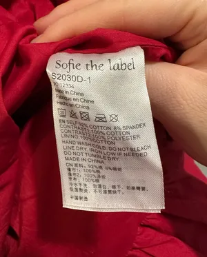 Sofie The Label Mixed Material High Neck Bubble Skirt Crimson Red Size M thumbnail 8
