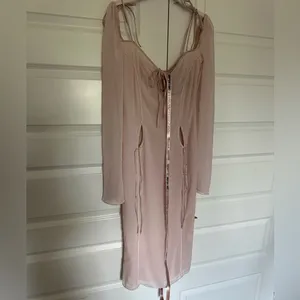 House of CB Ophelia Midi‎ Dress in Blush Size Small NWT thumbnail 6