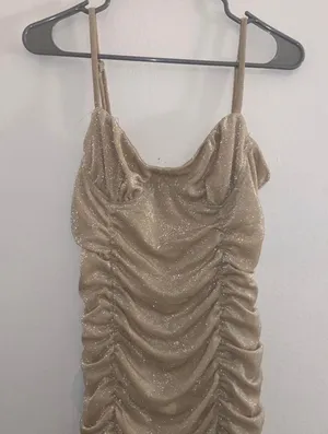 Princess Polly Champagne Rabara Mini Dress thumbnail 3