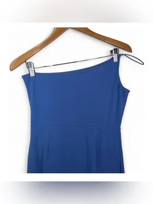 Lulus Women’s Elegant Allure Slate Blue One-Shoulder Sleeveless Midi Dress Size thumbnail 11