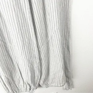 NEUTRAL GROUND Blue Striped High Rise Elastic Drawstring Waist Pants Small Boho thumbnail 11