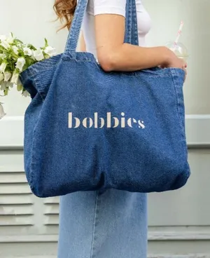 Bobbies Blue Denim Tote Bag thumbnail 1