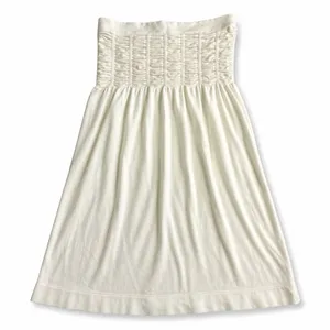 Arden B Strapless Smocked Mini Dress Women's Small Ivory Beach Cover Up Resort thumbnail 1