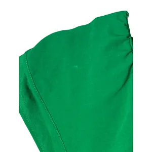 Zara Dress M Green One Shoulder Tiered Ruffle Mini Romantic Tropical Vacation thumbnail 3