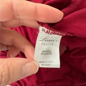 Lovers and Friends Burgundy Red Faux Wrap Mini Skirt Womens M Coquette Luxury thumbnail 11