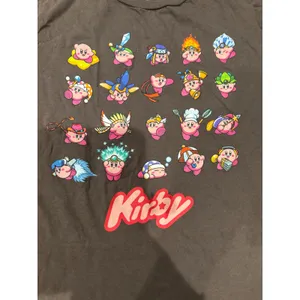 Kirby Nintendo T Shirt Brown Graphic Print Cartoon‎ Video Game Tee Sm thumbnail 2