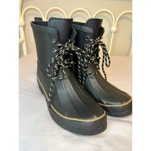Chooka Classic Rain Duck Boots Black Lace Up Waterproof Women’s 8 thumbnail 9