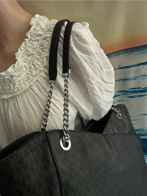 Michael Kors Black Monogram Tote Shoulder Bag thumbnail 11