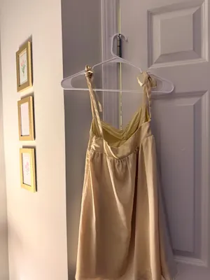 Beginning Boutique Dress Mini Yellow Satin Dress thumbnail 2