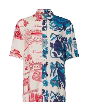 NEW Farm Rio Women’s Mixed‎ Prints Uni Shirt Size SMALL thumbnail 1
