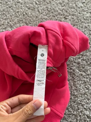Lululemon Scuba Full-Zip Cropped Hoodie Lip Gloss Size 4 thumbnail 7
